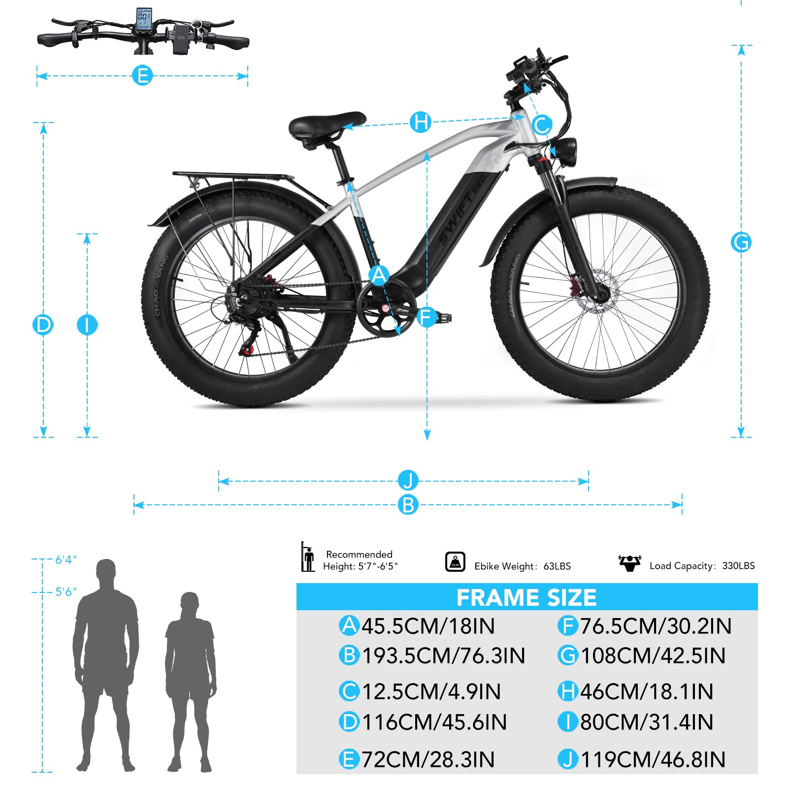 Electric Bike for Adults 750W Blusheless Motor, 48v 17ah 32mph 26'' E Bike with Removable LG Cell Battery, Disk Brake, 7 Speed Front Suspension Electric Bicycle, Pedal Assist Ebike for Mountain Ride