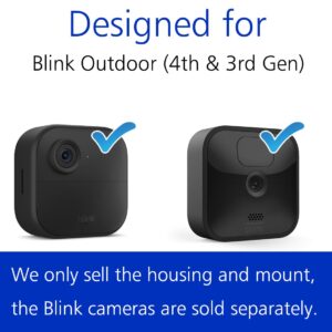 All-New Blink Outdoor 4 Camera Wall Mount, Weatherproof Protective Housing and 360° Adjustable Mount with Blink Sync Module 2 Mount for 4th 3rd Gen - Blink Camera Not Included (3 Pack, Black)