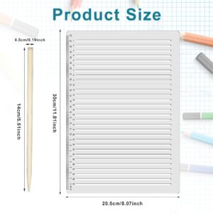 Line Stencil Straight Line Stencil 0.35inch Spacing Line Plastic Writing Guide Template Line Drawing Stencil Template for Journaling Scale Writing Ruler for Paper Card Aids