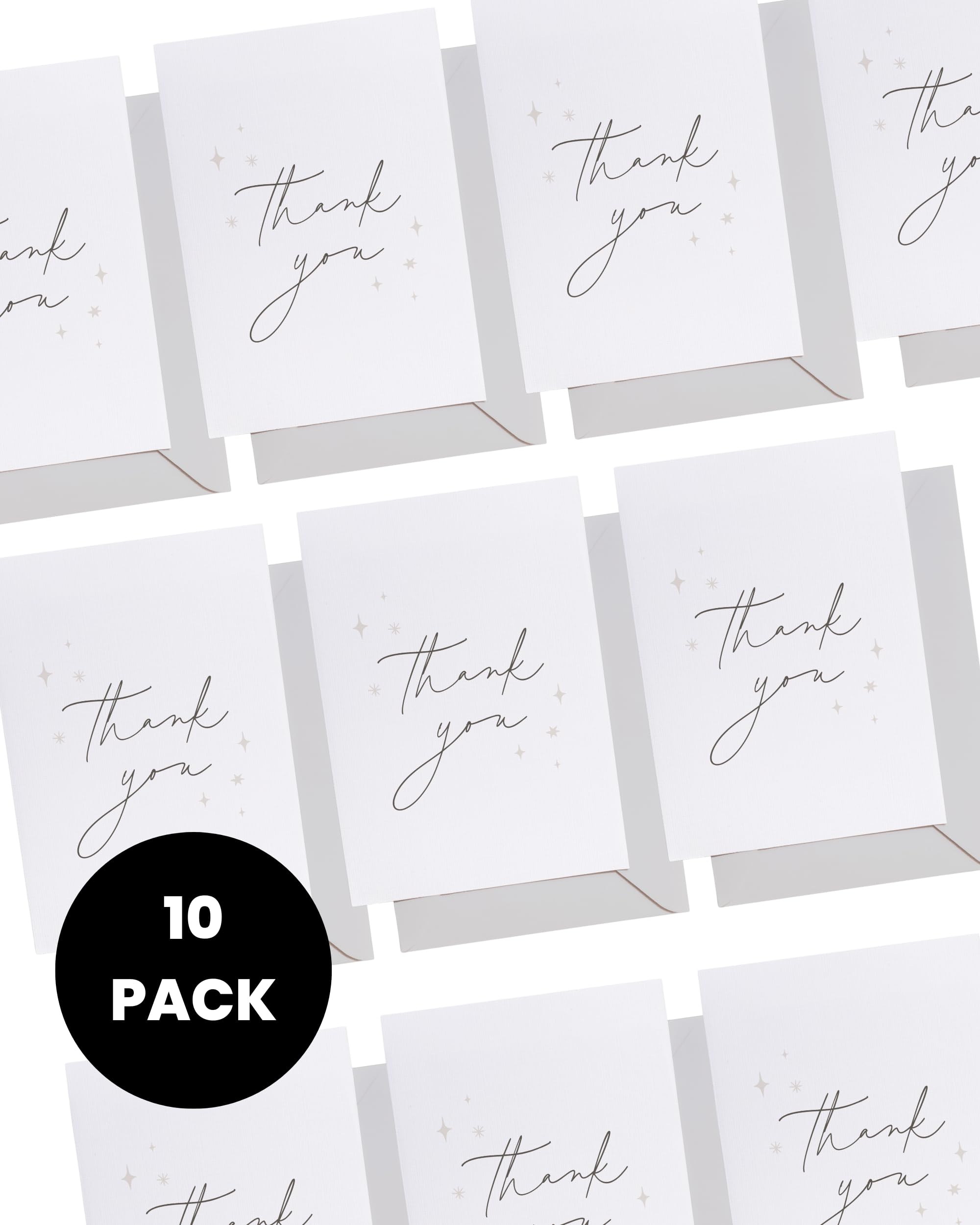 Thank You Greeting Card Pack, Thank You Cards, Thank You Cards with envelopes, Minimalistic Designs Blank Thank You Notes with Envelopes for Business Wedding Bridal Gift Baby Shower Graduation