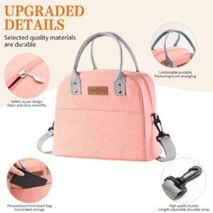 Insulated Lunch Bag For Women And Men - Waterproof Oxford Cloth Lunch Box Tote Bag Built-In Aluminum Film Keep Warm/Cool Lunch Bags For Travel,Outdoor,Office, Picnic (Shoulder strap-burgundy)