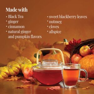 The Republic of Tea – Limited-Edition Fall Pumpkin Teas - Pumpkin Spice and Golden Pumpkin Tea Bundle – 50 and 36 Count Tea Bags