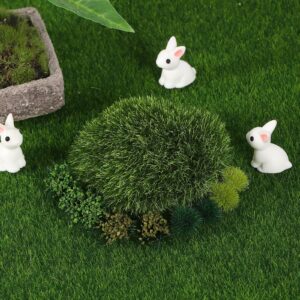 PATIKIL Static Grass Tuft Model, 2 Sets/56Pcs Miniature Artificial Grass Tuft Model DIY for Train Landscape Railway Sand Ground Layout Scenery Modeling, Green