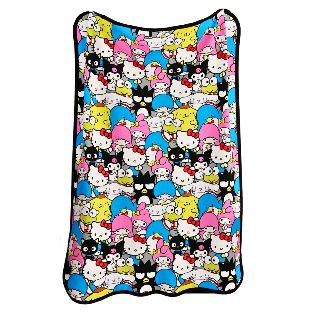 Franco Collectibles Hello Kitty & Friends Bedding Super Soft Cozy Blanket, 62 in x 90 in, (Officially Licensed Product)