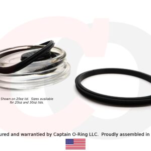 Captain O-Ring – Replacement Lid Seal Gaskets for Yeti Stainless Steel Insulated Tumbler Mugs (3 Pack) [30 oz Lid Size]