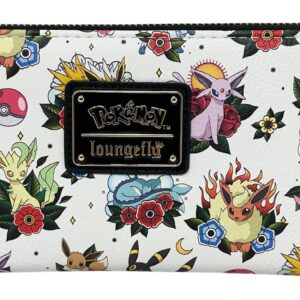 Loungefly Pokemon Eeveelutions Tattoo Zip Around Wallet