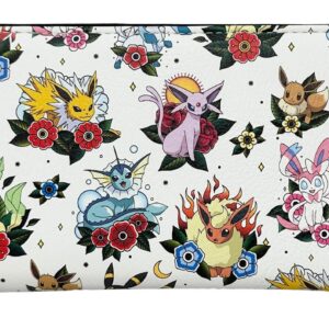 Loungefly Pokemon Eeveelutions Tattoo Zip Around Wallet