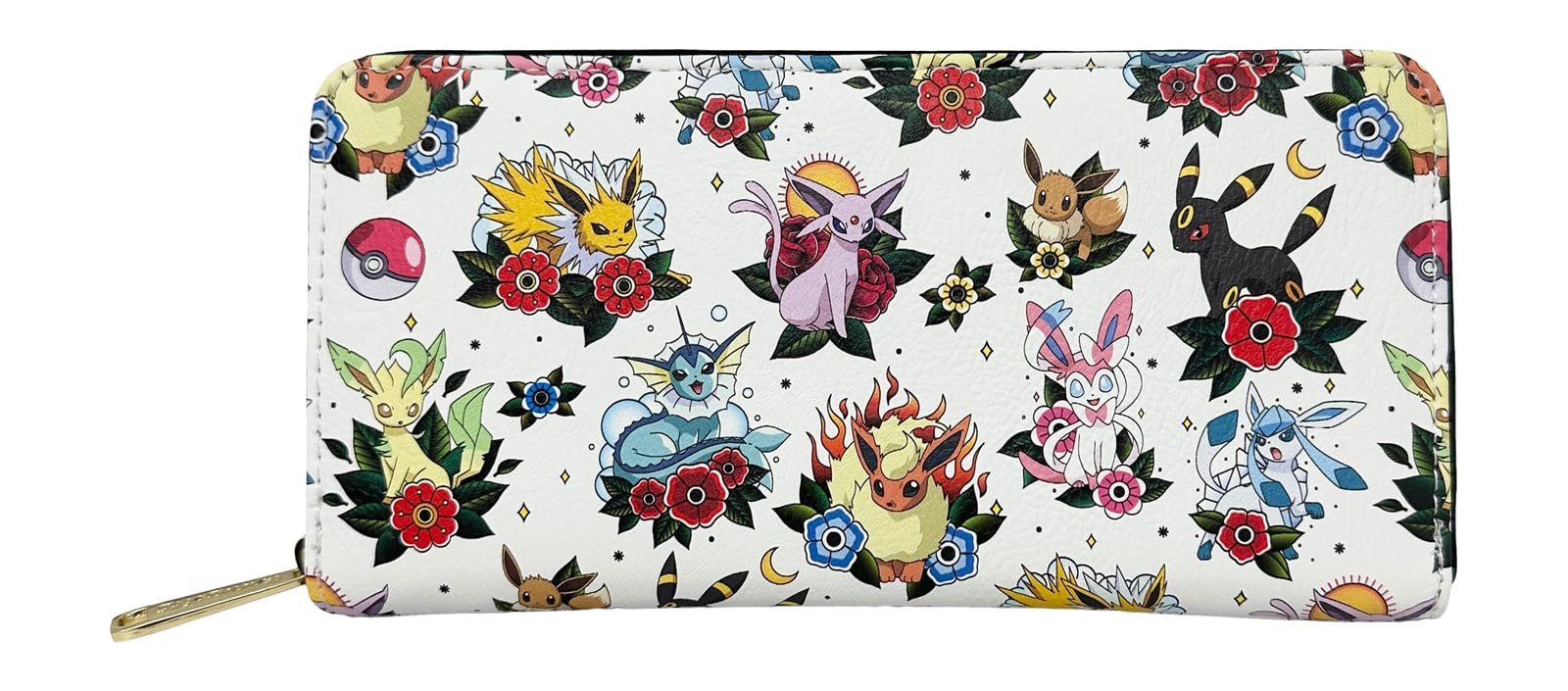 Loungefly Pokemon Eeveelutions Tattoo Zip Around Wallet