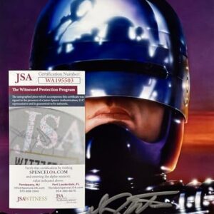 PETER WELLER Autograph Signed 8" x 10" ROBOCOP PHOTO Alex Murphy JSA Witnessed CERTIFIED AUTHENTIC WA195503