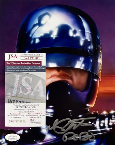 PETER WELLER Autograph Signed 8" x 10" ROBOCOP PHOTO Alex Murphy JSA Witnessed CERTIFIED AUTHENTIC WA195503