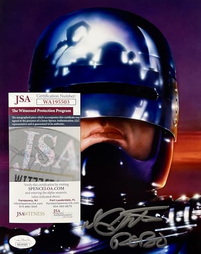 PETER WELLER Autograph Signed 8" x 10" ROBOCOP PHOTO Alex Murphy JSA Witnessed CERTIFIED AUTHENTIC WA195503