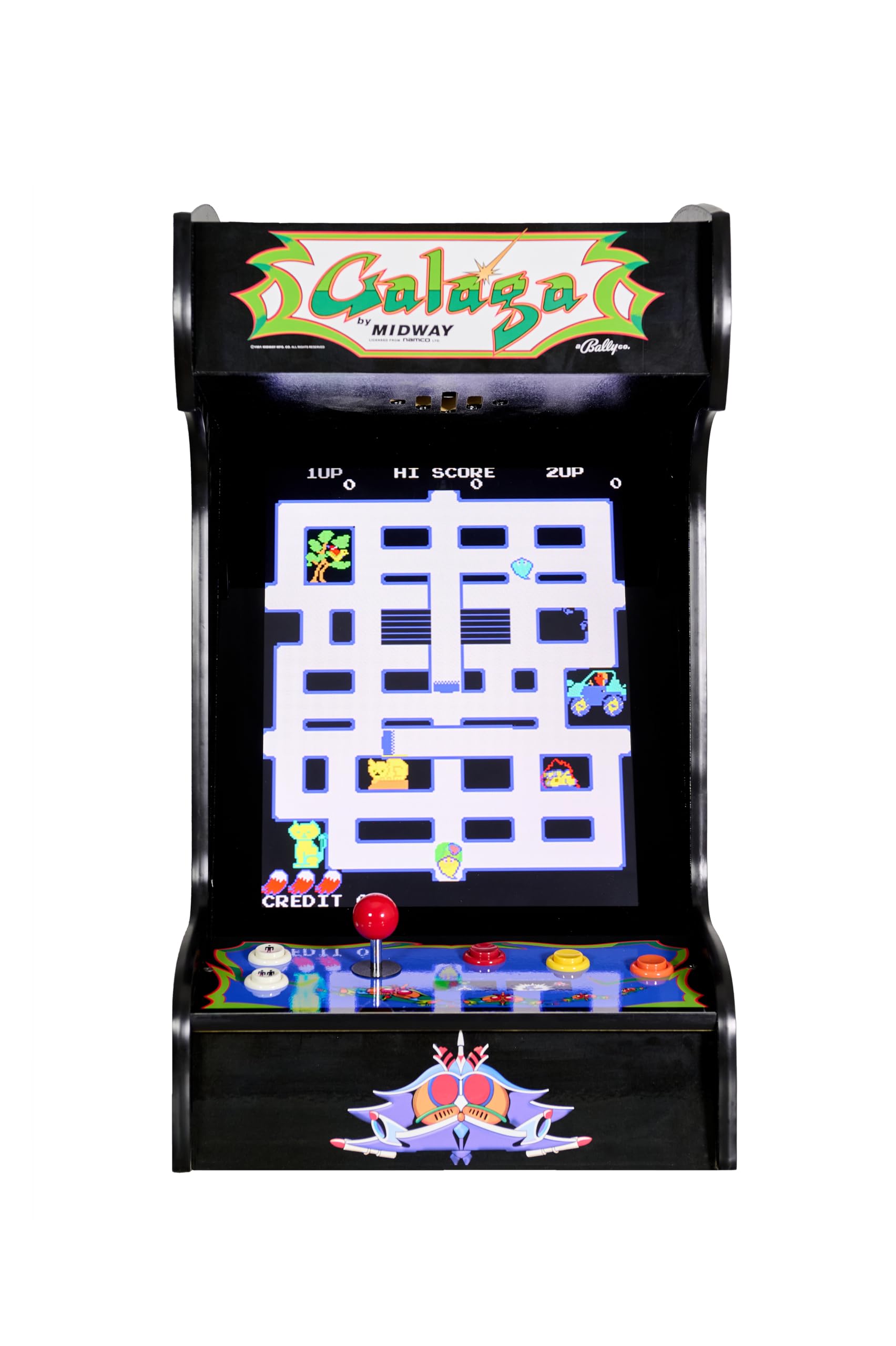 Doc and Pies Arcade Factory Classic Home Arcade Machine - Tabletop and Bartop - 412 Retro Games - Full Size LCD Screen, Buttons and Joystick (Black)