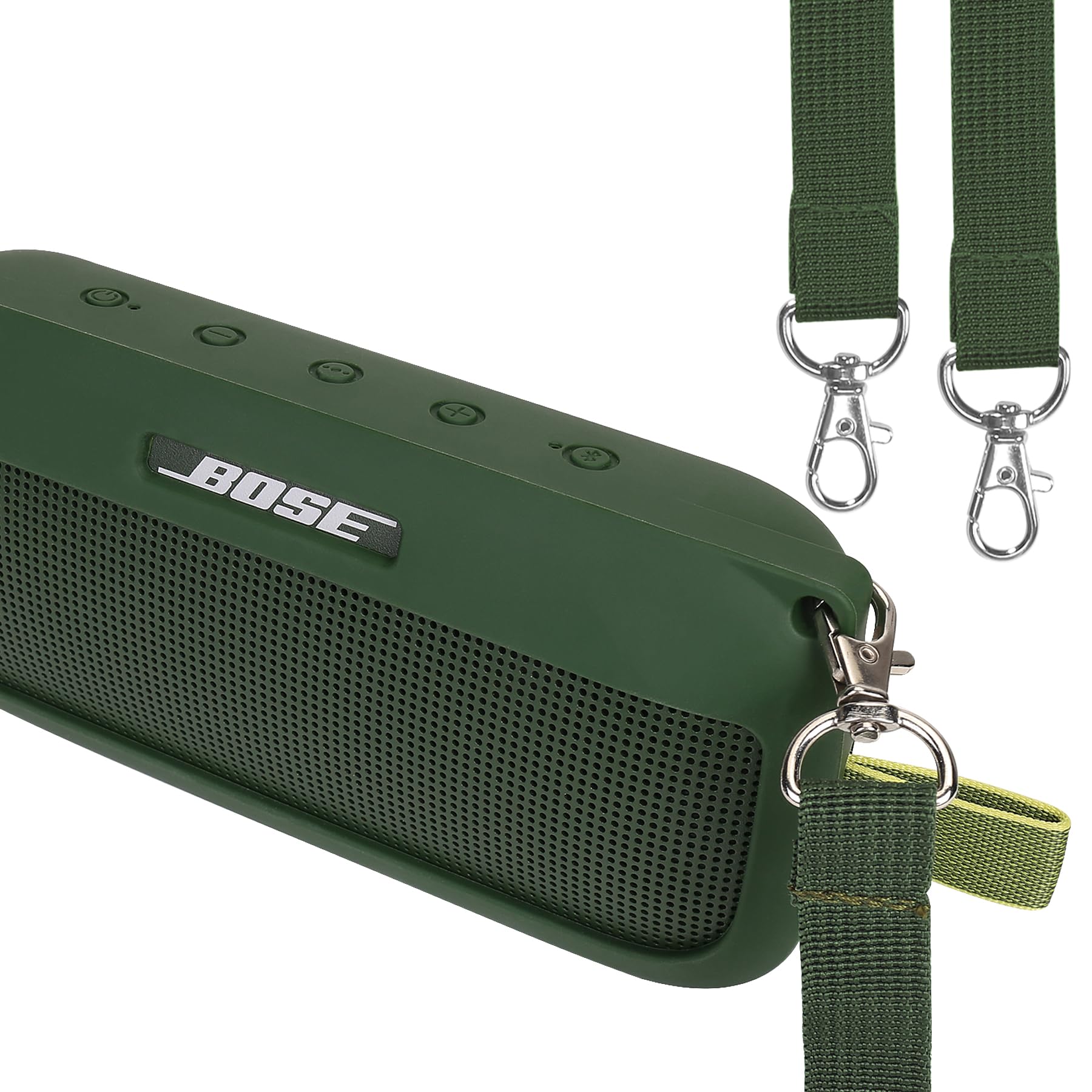 co2CREA Soft Silicone Case Replacement for Bose SoundLink Flex Bluetooth Portable Speaker (Silicone Case, Cypress Green Case)