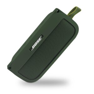 co2CREA Soft Silicone Case Replacement for Bose SoundLink Flex Bluetooth Portable Speaker (Silicone Case, Cypress Green Case)