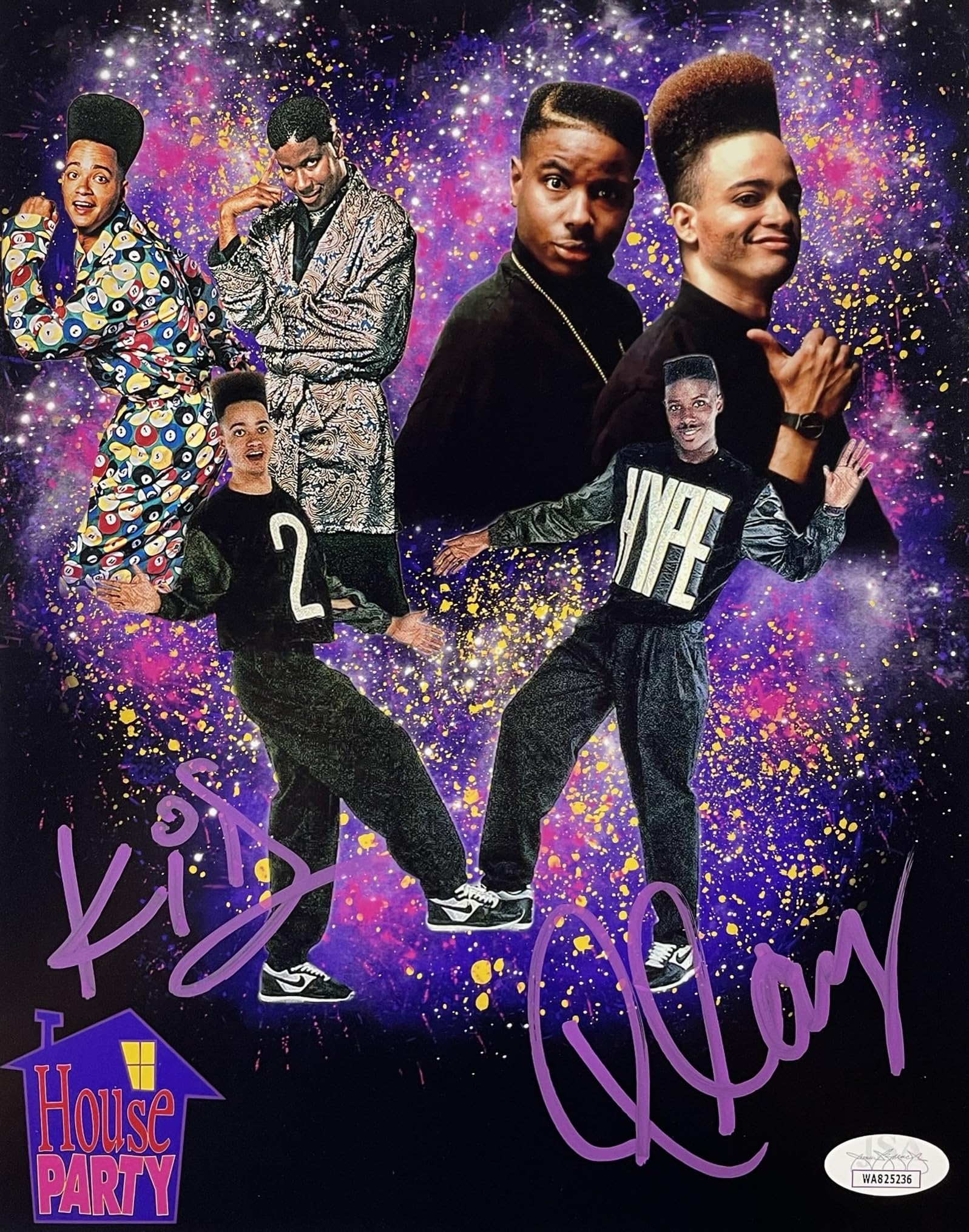 Kid n Play Signed Autograph 8x10 PHOTO HOUSE PARTY Christopher Reid & Christopher Martin JSA CERTIFIED AUTHENTIC WA825236