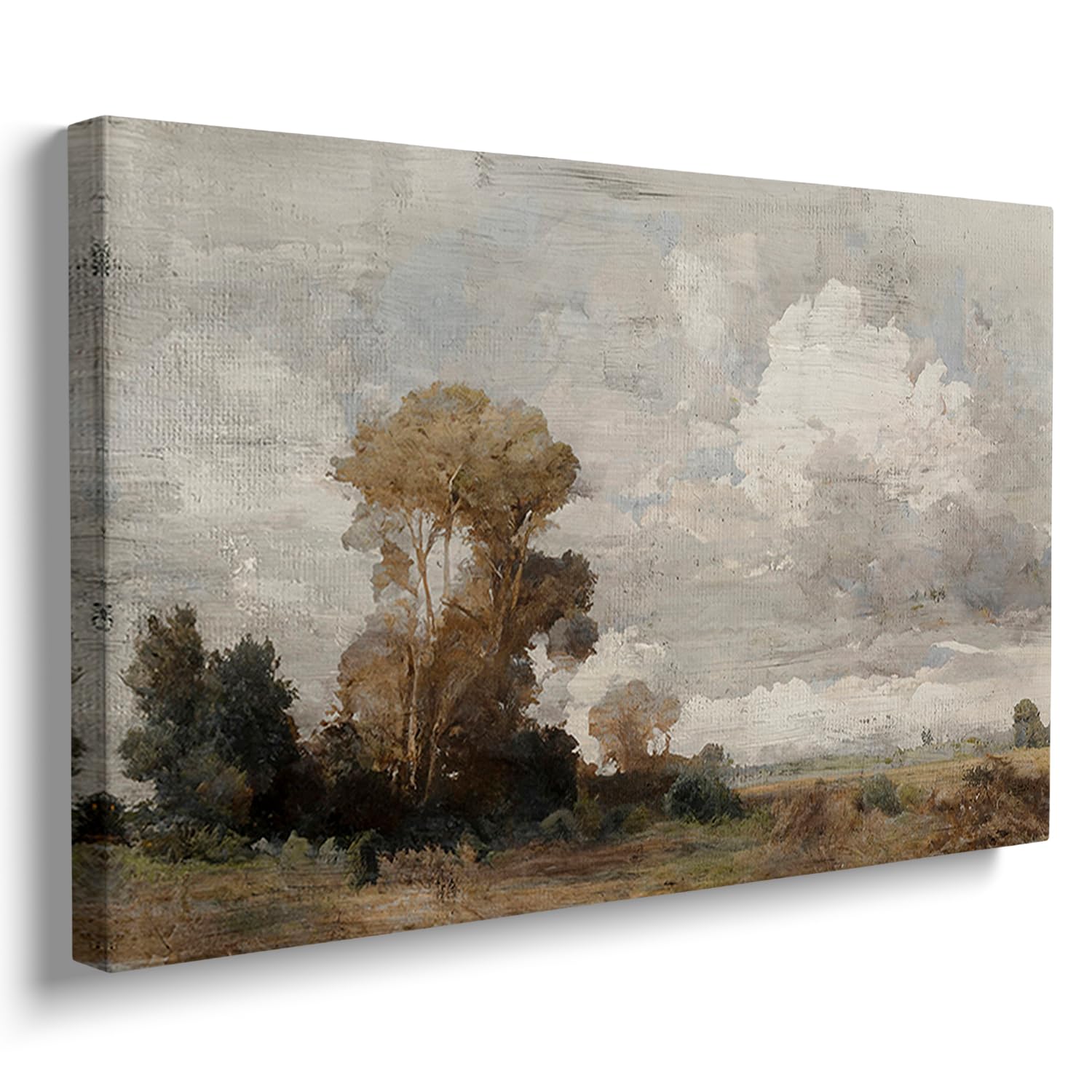 Reateforin Rustic Landscape Wall Art Frame Canvas Vintage Country Farmhouse Painting North Prints Fall Decorations Classical Oil Painting Canvas Prints Vintage Wall Decor for Home Room 16"x24"