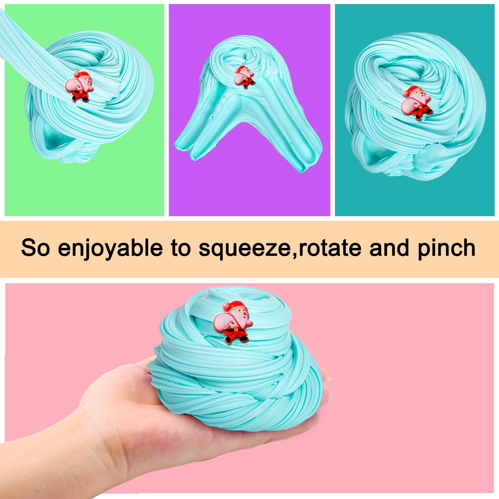 8 Pack Butter Slime Kit,Cute Toys and Stickers,Super Soft and Non-Sticky, Party Favors and Stress Relief Toy for Girls and Boys,DIY Slime Toy for Kids.