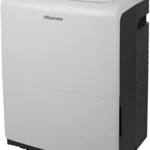 Hisense 60-Pint Capacity, 1500 sq.ft. coverage, 3-Speed Inverter Dehumidifier with Built-in Pump, Industrial-grade dehumidifier, Quite 36 dBA, 115v - DH10019TP1WG (Renewed)