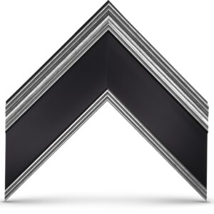 Frame My TV Deco TV Frames - Antique Silver & Black Smart Frame Compatible ONLY with Samsung The Frame TV (Fits 2021-2024 Frame TV, 55")