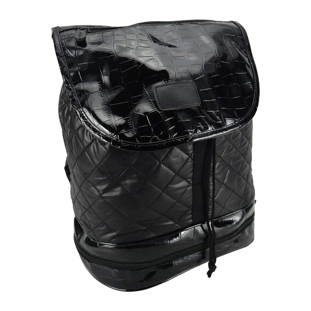 Closeout Services Corp. Bella Mia Uptown Day Pack - Stylish Black Quilted Body with Comfortable Backpack Straps, Perfect for Everyday Adventures and Chic Urban Exploration