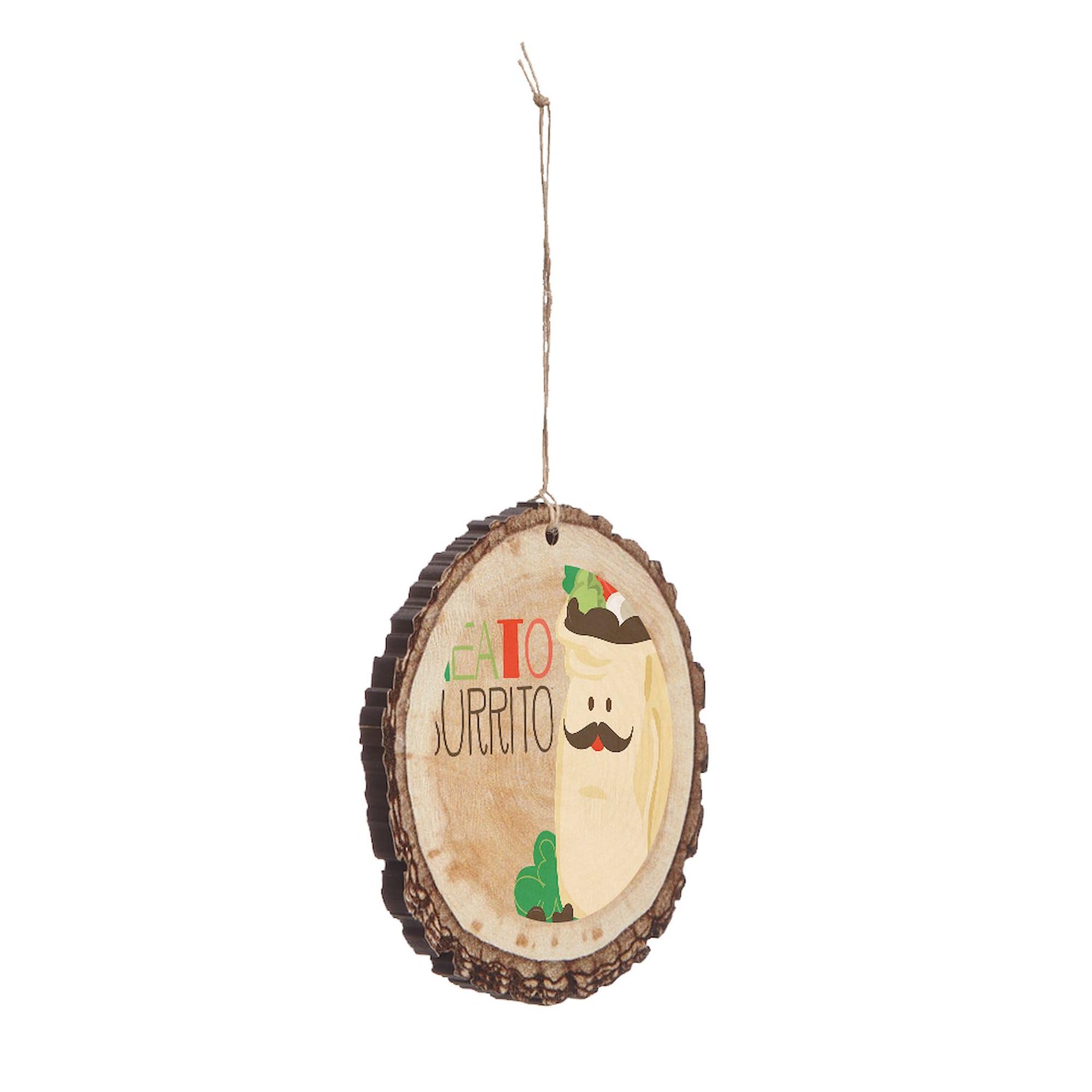 CafePress Neato Burrito Rustic Wood Ornament, 2.75"x2.5"