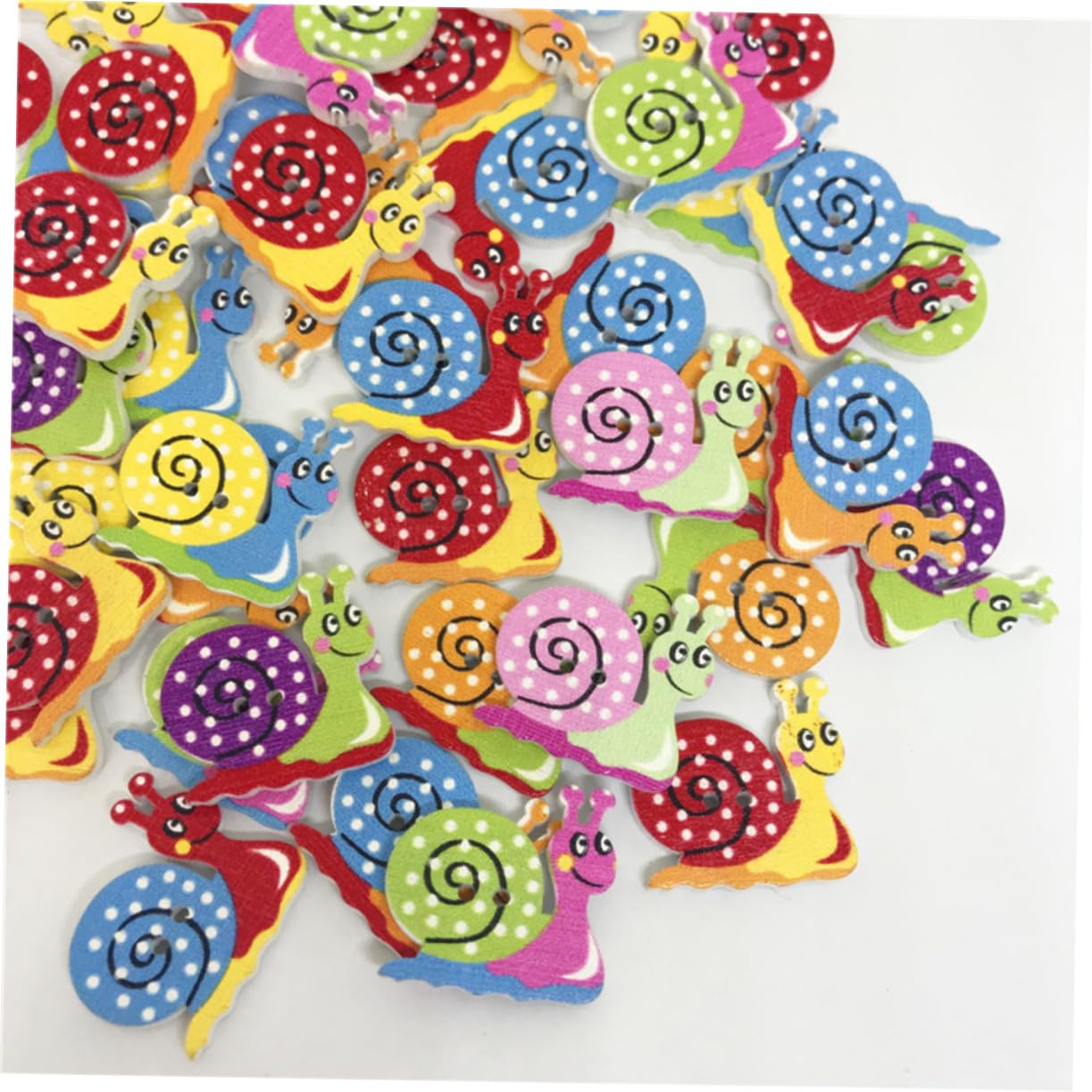 150 Pcs Mixed Color Buttons Colorful Printed Buttons DIY Assorted Snaps Wooden Snaps Wood Buttons