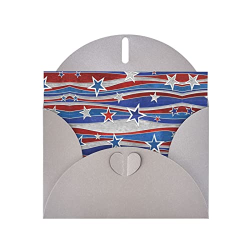 MQGMZ Patriotic Stars Strips Independence Day Print Holiday Greeting Cards Blank Note Cards With Envelopes For All Occasions Birthdays