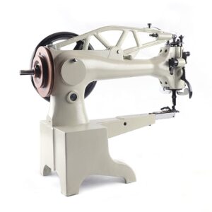 Leather Sewing Machine,DIY Manual Sewing Machine Heavy Duty Leather Commercial Sewing Machine,Cast Iron Sewing Machine for Sewing Thick Materials 16.93x7.87x16.93inch White