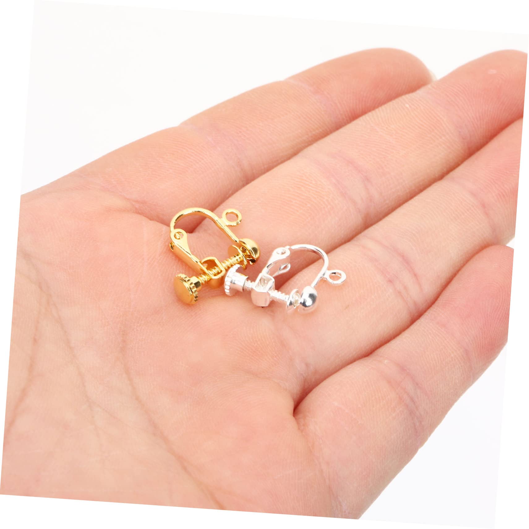 60 Pcs Earring Converter Clip on Earring Backs Earring Making Accessories Earring DIY Accessory Convert Pierced Earrings to Clip on Earring Findings Jewelry Making Accessories