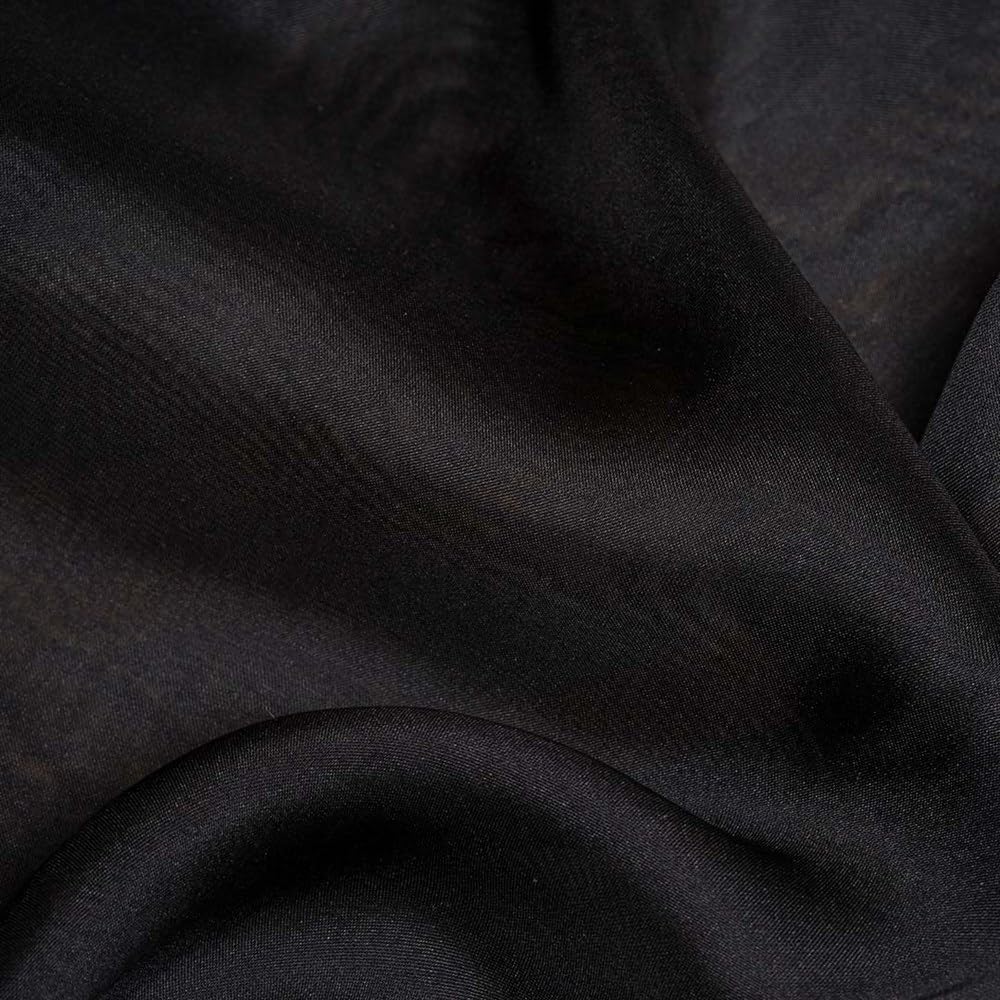 F as in Fabric | Chiffon Fabric | 4 Yards | 60" Wide | Wedding Decoration, DIY Decoration, Sheer, Drapery (Black, 4 Yards)