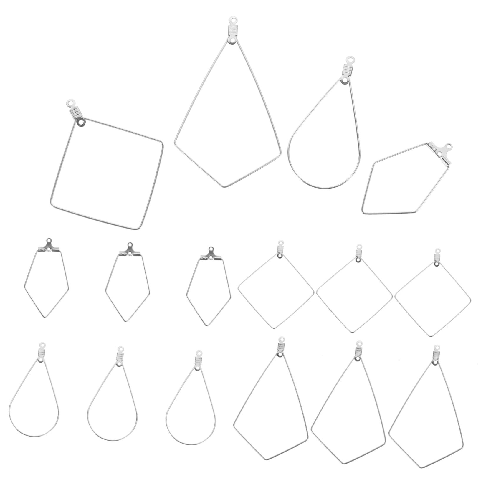 48 Pcs DIY Earring Hoop Earrings Finding DIY Hoops Earring Hoops DIY Charm Ring DIY Earring Circles Earring Findings Charms Round Earring Circle Charms Pendant Charms for Earrings