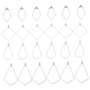 48 Pcs DIY Earring Hoop Earrings Finding DIY Hoops Earring Hoops DIY Charm Ring DIY Earring Circles Earring Findings Charms Round Earring Circle Charms Pendant Charms for Earrings