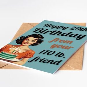 Katie Doodle - Funny Best Friend Birthday Card - Great for 30th, 40th, 50th, 60th, 65th, 70th, 75th, 80th, 90th Birthday Gifts for Women Her Friendship - Includes 5x7 inch Card & Envelope