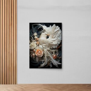 Feather And Birds, Canvas Gift, Canvas, Abstract Feather Wall Art, Feather Wall Art, Modern Art Canvas, Abstract Wall Art, Decor Canvas, Home Decor