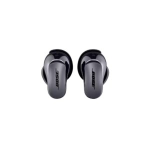 Bose QuietComfort Ultra True Wireless Bluetooth Adjustable Noise Cancelling Earbuds, Spatial Audio, Up to 6 Hours of Play Time, Black Bundle with Alternate Sizing Kit