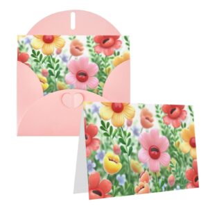 RLDOBOFE Birthday Cards With Envelopes Happy Flower Wedding Cards Sympathy Cards Thinking Of You Cards Note Thank You Cards Blank Inside All Occasions Greeting Cards