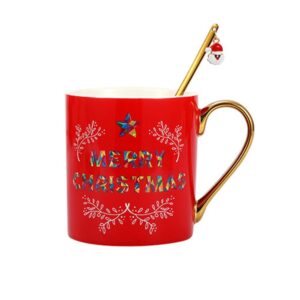 fllety coffee mug,tea cup set,coffee cups ceramic travel mug, mug with saucer and spoon,halloween mugs with gift box for women - christmas gift,mothers day gifts