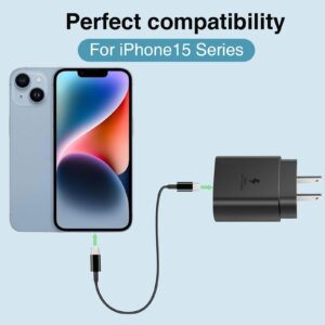 Type C Charger, 3 Pack 25W PD USB C Wall Charger Super Fast Charging Block & 4ft Android Phone Charger Cable for iphone 15 Samsung Galaxy S23 S22 S21 S20 Plus Ultra, Note 20 10 9 8/ S10 S9 S8 Pixel