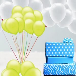 Qualatex 5" Latex Party Balloons Chartreuse Lime Green (100 Per Bag) Helium and Air Halloween