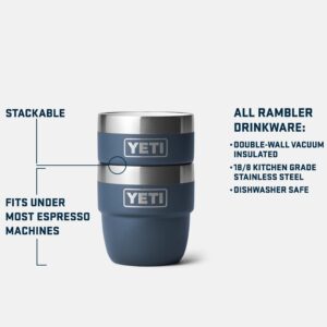 YETI Rambler 4 oz Stackable Cup, Stainless Steel, Vacuum Insulated Espresso/Coffee Cup, 2 Pack, Cosmic Lilac