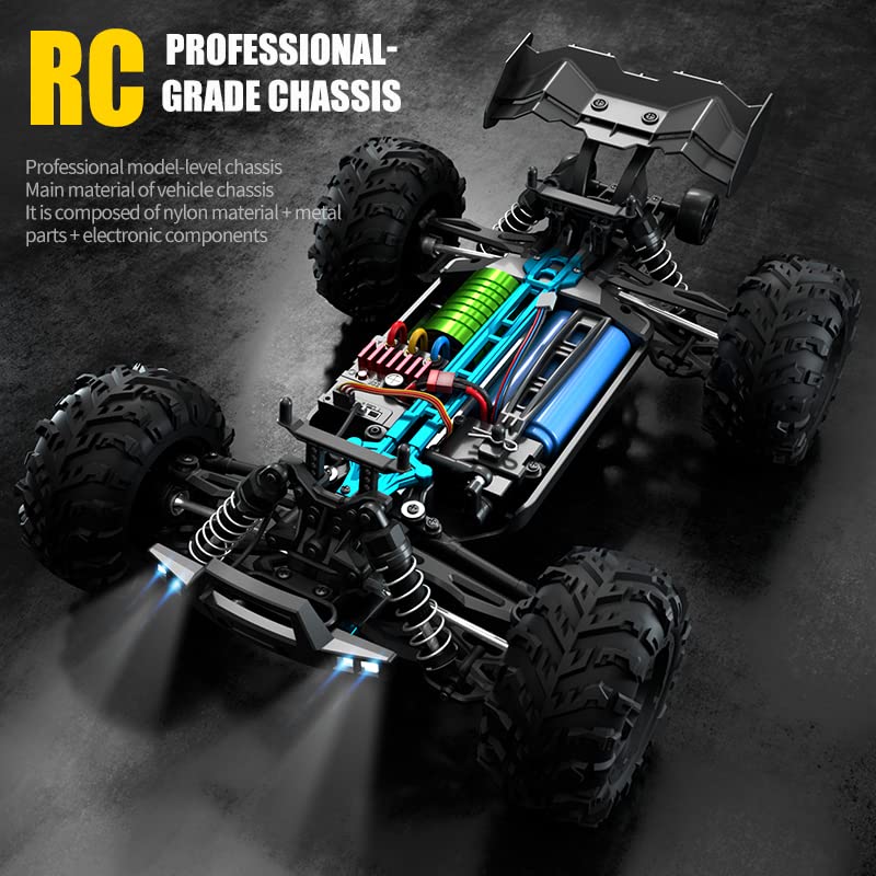 Limodgo Brushless RC Car for Adults 43 MPH, 4WD High Speed All Terrain RC Truck, high Speed Rc Cars for Adults, 50 Minute Run Time, 1:16 Off-Road Drift Monster Truck Hobby Rc Cars