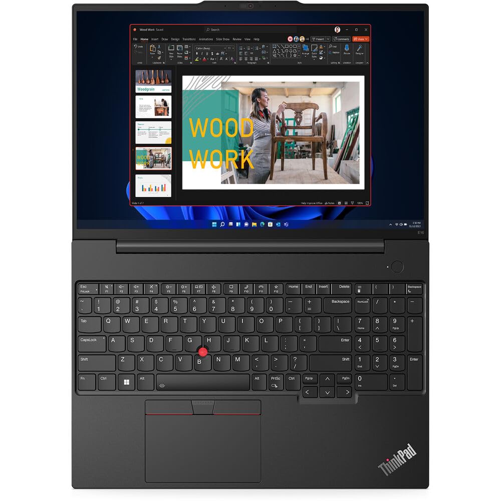 Lenovo ThinkPad E16 Gen 1 2023 Laptop 16" WUXGA IPS Touchscreen 10-Core Intel i7-1355U 16GB DDR4 1TB SSD Iris Xe Graphics Thunderbolt 4 Wi-Fi 6 Backlit KB Fingerprint Windows 11 Pro w/ONT 32GB USB