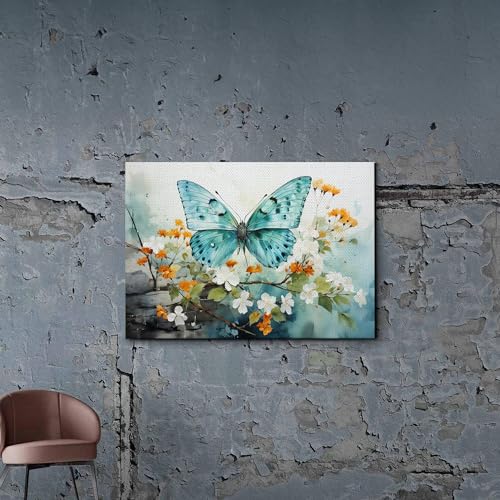 Abstract Painting Buy Canvas Wall Art, Butterfly Painting Art, Butterfly canvas, bedroom Butterfly wall art,Watercolor abstract Butterfly canvas painting