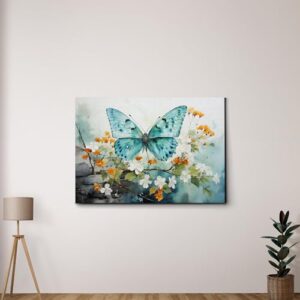 Abstract Painting Buy Canvas Wall Art, Butterfly Painting Art, Butterfly canvas, bedroom Butterfly wall art,Watercolor abstract Butterfly canvas painting