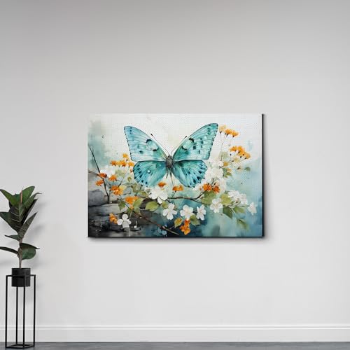 Abstract Painting Buy Canvas Wall Art, Butterfly Painting Art, Butterfly canvas, bedroom Butterfly wall art,Watercolor abstract Butterfly canvas painting