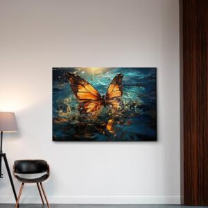 Abstract Painting Buy Canvas Wall Art, Butterfly Painting Art, Butterfly canvas, bedroom Butterfly wall art,Watercolor abstract Butterfly canvas painting