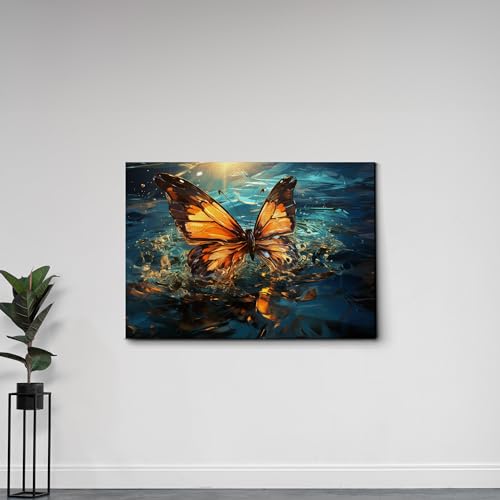 Abstract Painting Buy Canvas Wall Art, Butterfly Painting Art, Butterfly canvas, bedroom Butterfly wall art,Watercolor abstract Butterfly canvas painting