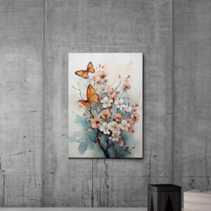 Abstract Painting Buy Canvas Wall Art, Butterfly Painting Art, Butterfly canvas, bedroom Butterfly wall art,Watercolor abstract Butterfly canvas painting