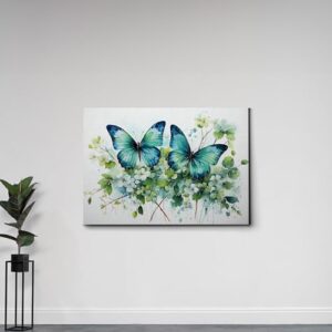 Abstract Painting Buy Canvas Wall Art, Butterfly Painting Art, Butterfly canvas, bedroom Butterfly wall art,Watercolor abstract Butterfly canvas painting