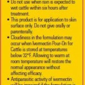 PetWealth Bundle containing Durvet Ivermectin Pour-On Dewormer for Cattle (250 mL) 2Pack and PetWealth Drench Chart